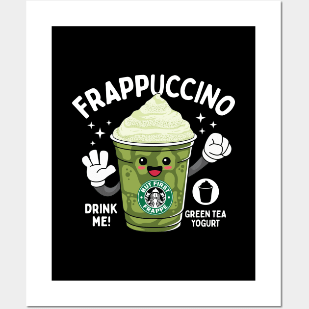 Green Tea Yogurt Blended Beverage for Coffee lovers Wall Art by spacedowl